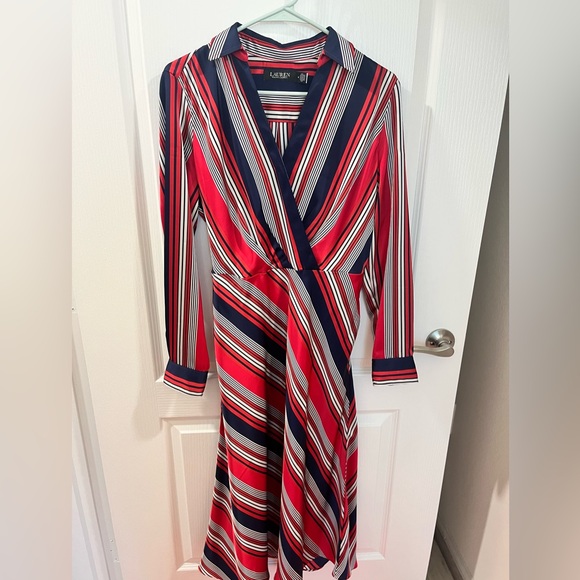 Brand new Lauren Ralph Lauren Dress blue and red size 6 - Picture 2 of 7